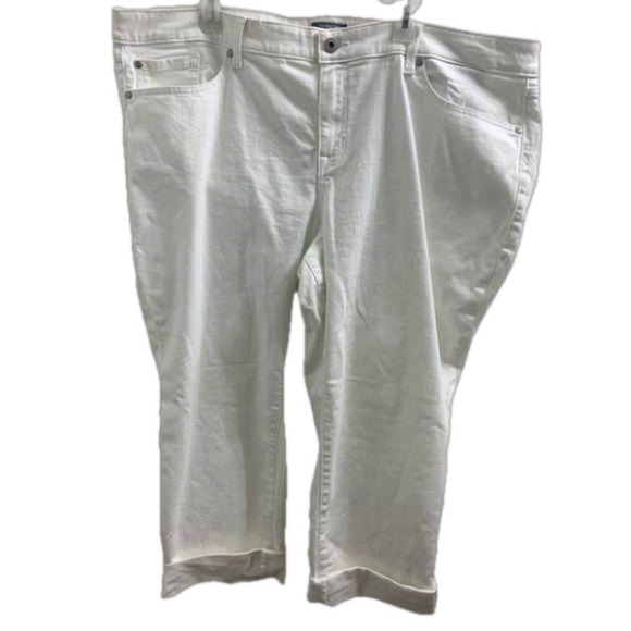 Torrid size 24 white cropped jeans - Picture 1 of 5